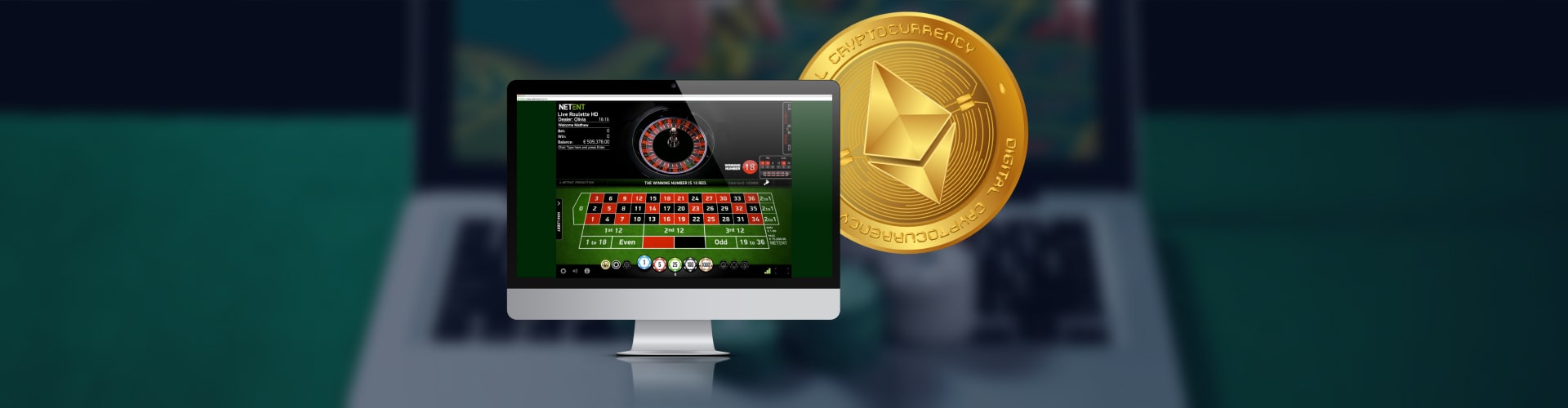 Ethereum Coin and Screen